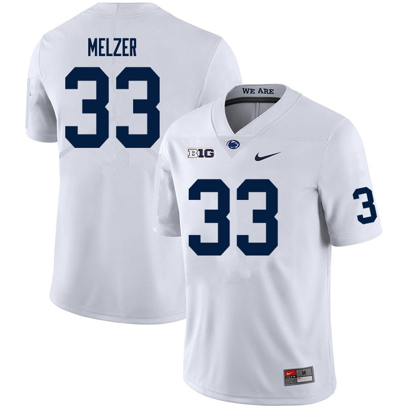 Men #33 Corey Melzer Penn State Nittany Lions College Football Jerseys Sale-White